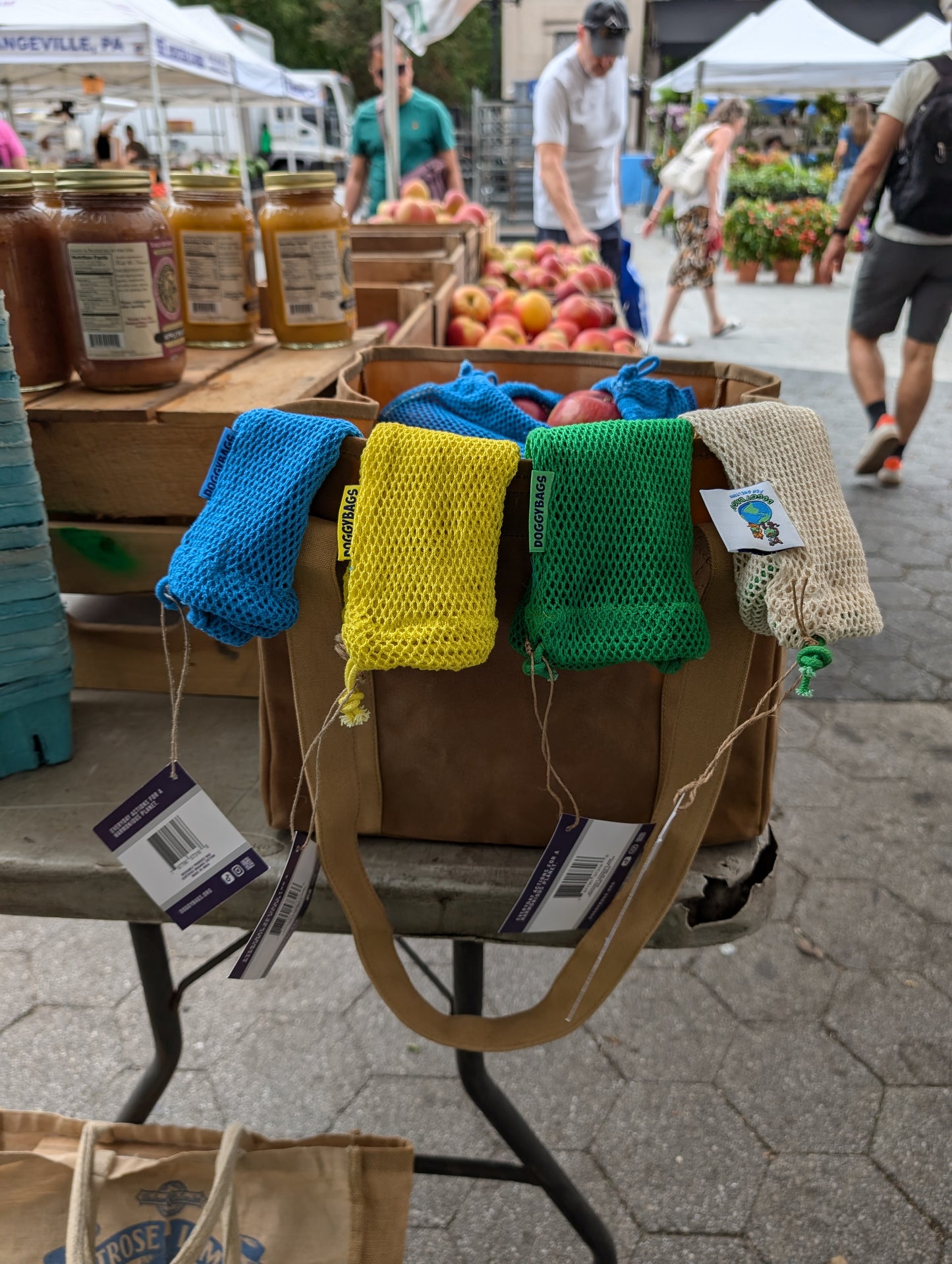 Complete Set of 5 organic cotton mini-bags: includes 1 of each style